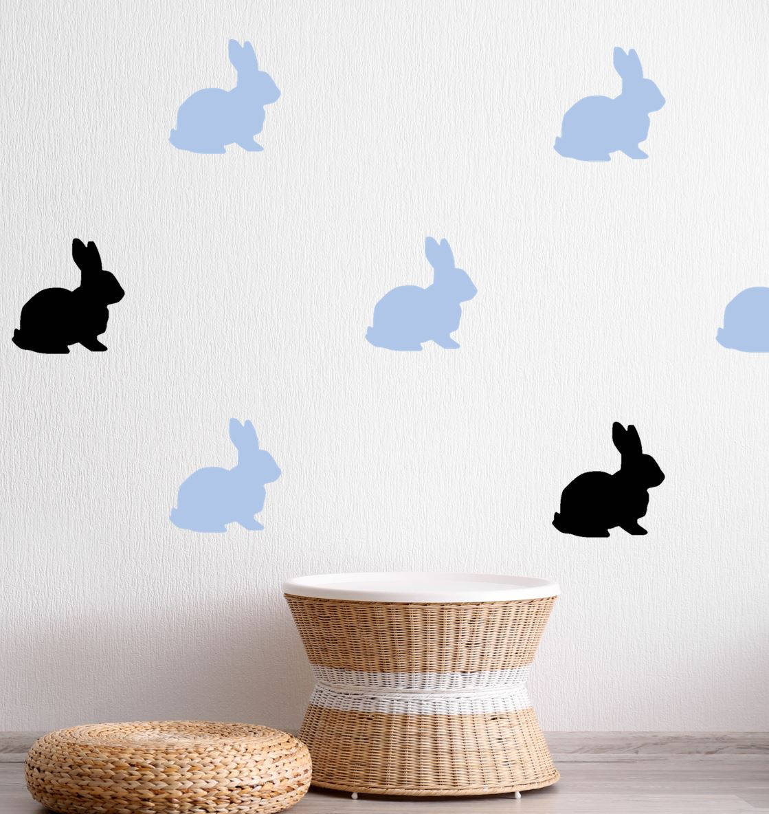 Rabbit Wall Decal Kids Wall Sticker Nursery Decor Wall Etsy