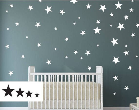 4 size star wall decal multisize wall sticker nursery | etsy