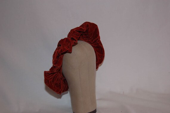1940s dark rust Jay Thorpe floppy hat, great condi