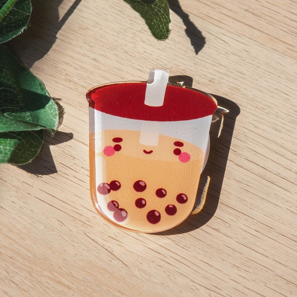 Cute Bubble Tea Boba Phone Grip / Cute Kawaii Cell Phone Grip & Phone Stand / Epoxy Phone Socket