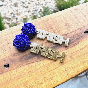 Irish and Texas seed bead earrings!