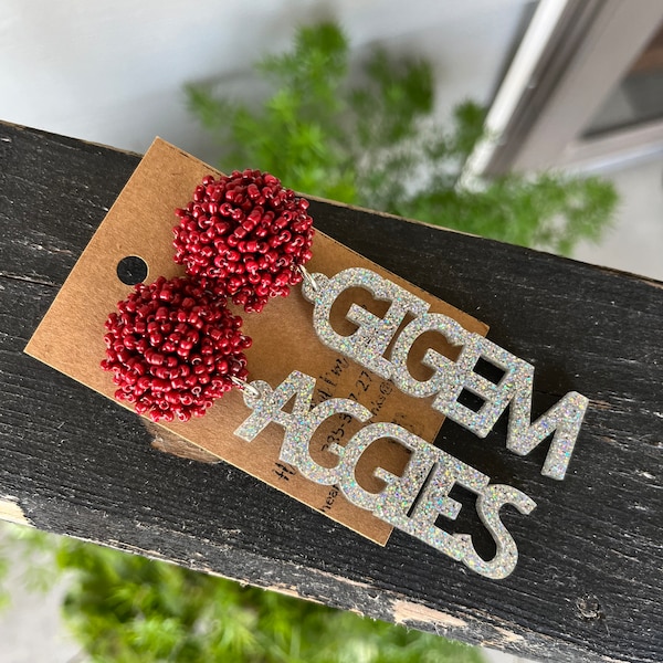 Texas A&M Maroon Ottawa Earrings