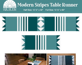 Modern Stripes Table Runner Pattern - PDF