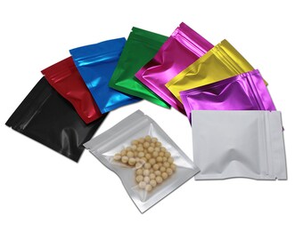 7CMx13CM Ziplock Grip Seal Bags Flat Pouch Clear//Silver Smell Free
