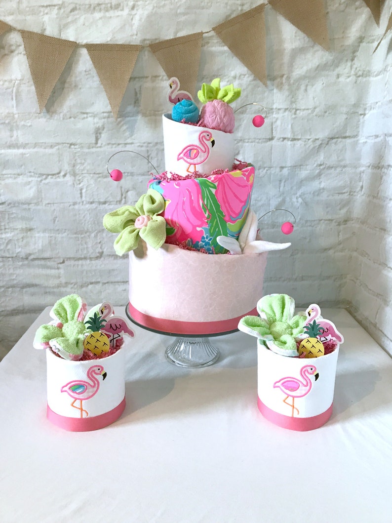 Tropical Baby Shower Flamingo Baby Shower Centerpieces Mini Etsy
