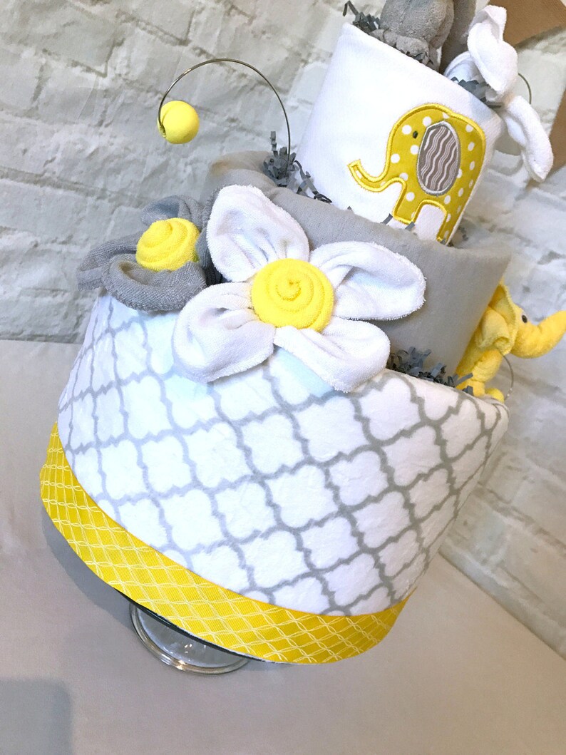 Elephant Diaper Cake Yellow Elephant Diaper Cake Yellow and Etsy