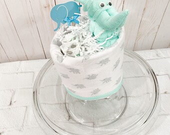 Elephant baby shower gift Elephant baby shower centerpiece Elephant baby gift set Baby sprinkle gift Unique baby shower gift Shower decor