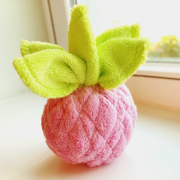 Pineapple baby gift Washcloth pineapple Tropical baby shower Baby shower gift Baby shower favor Diaper cake topper Shower decoration