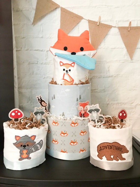 Gateau De Couches De Bois Decoration De Douche De Bebe Etsy Gateau De Couches De Bois Decoration De Douche De Bebe Etsy