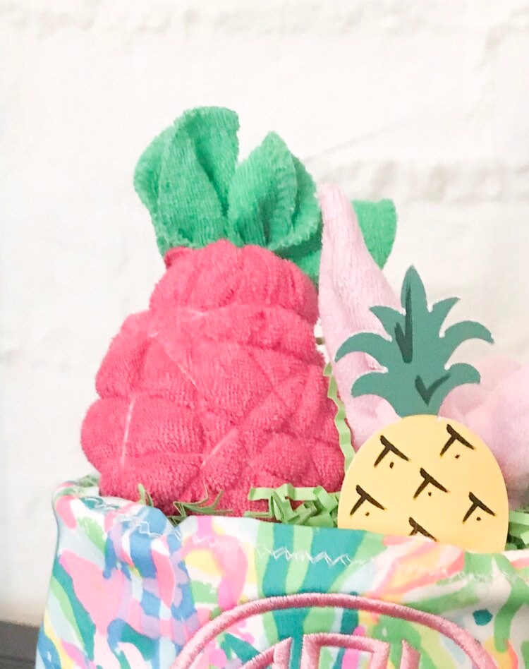 Pineapple baby gift Washcloth pineapple Tropical baby shower Etsy