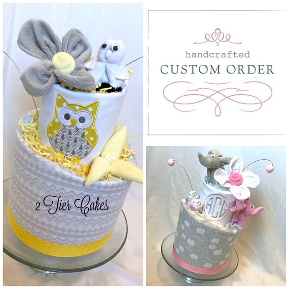 modern diaper cake