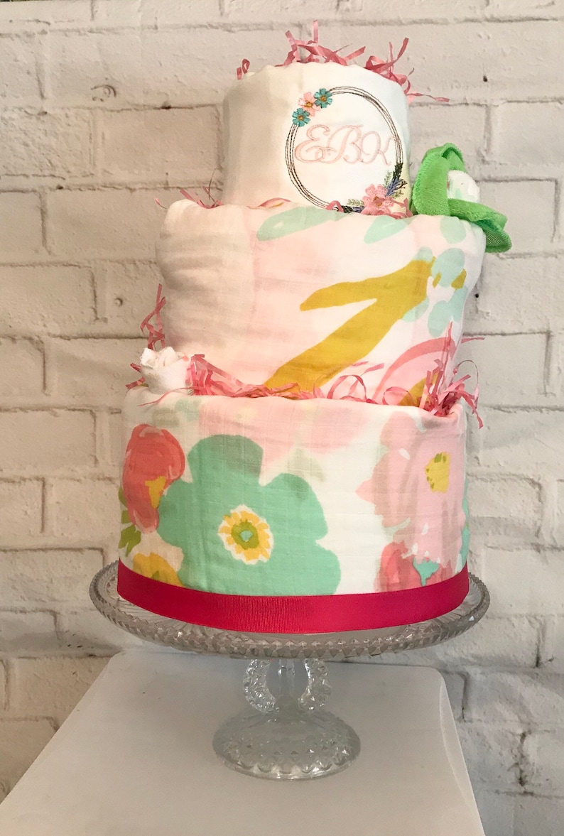 Floral Diaper Cake Floral Baby Shower Diaper Cake Girl Etsy Floral Diaper Cake Floral Baby Shower Diaper Cake Girl Etsy
