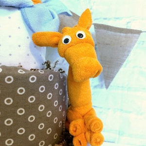 giraffe washcloth, safari baby shower center piece, giraffe cake topper, diaper cake topper, diaper cake, giraffe diaper cake, jungle diaper