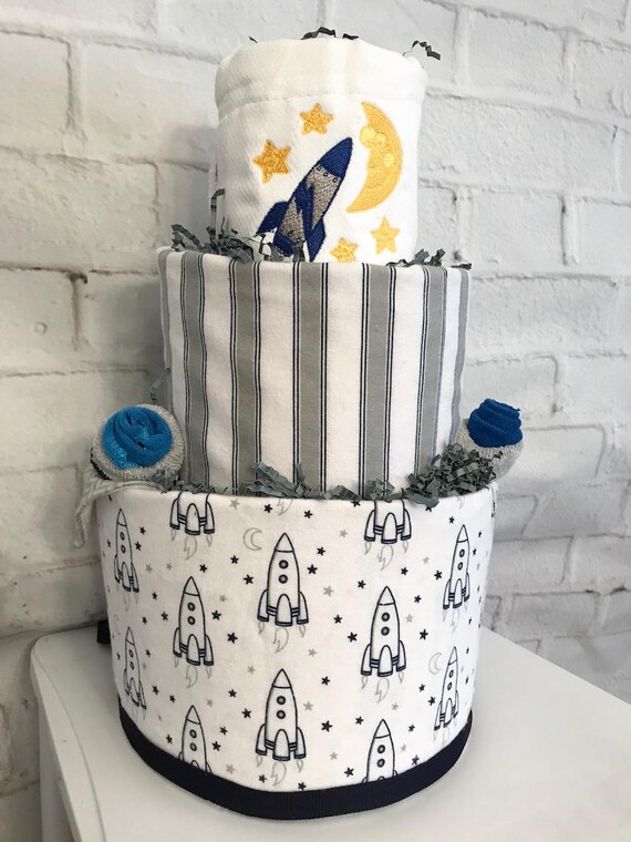 rocket diaper cake
