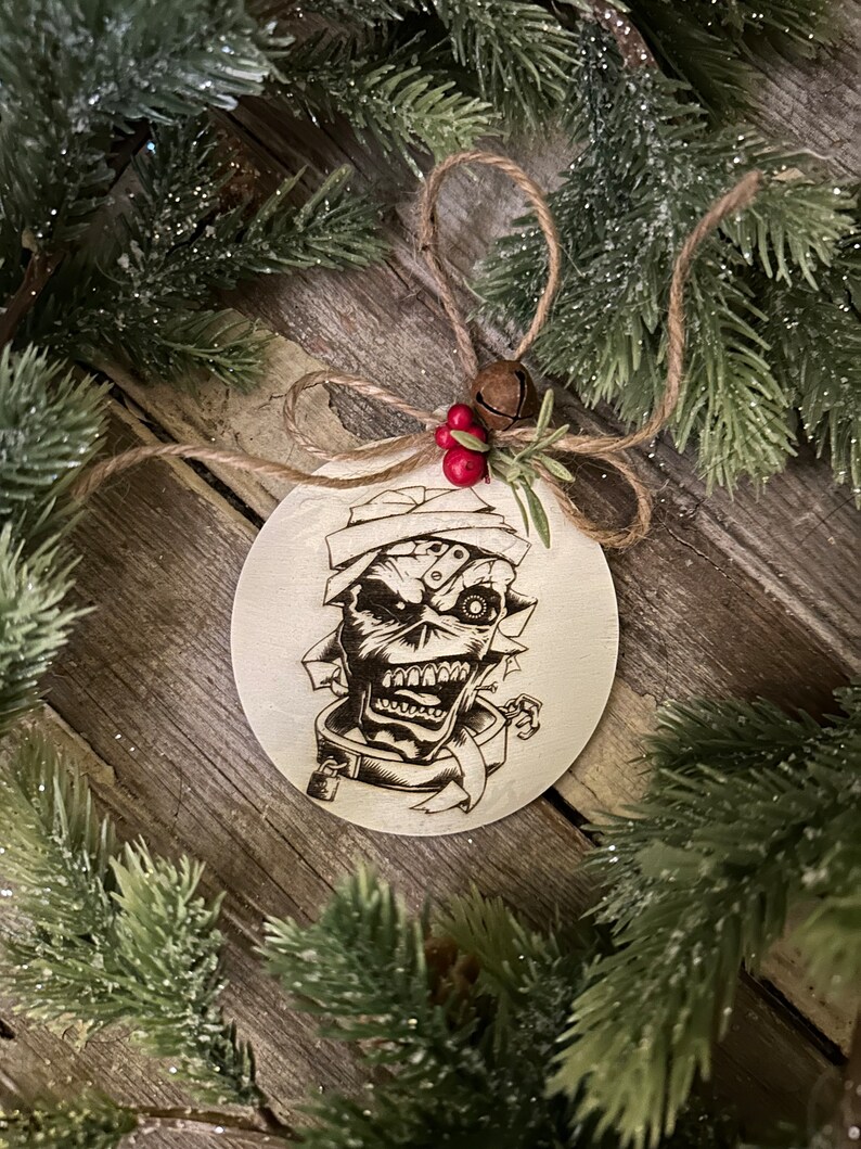 Iron Maiden Eddie Inspired Christmas Ornament Etsy