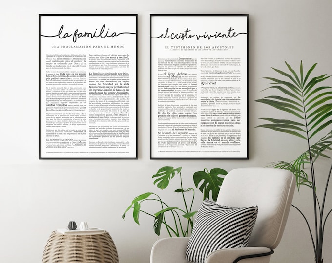 la Familia Proclamacion- Premium Print- Spanish Family Proclamation- Emphasized