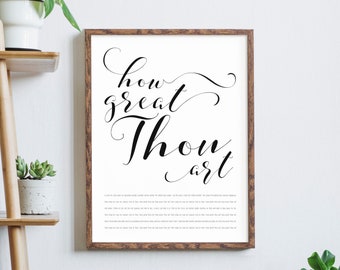 How great Thou art- Christian Home Decor Print Art