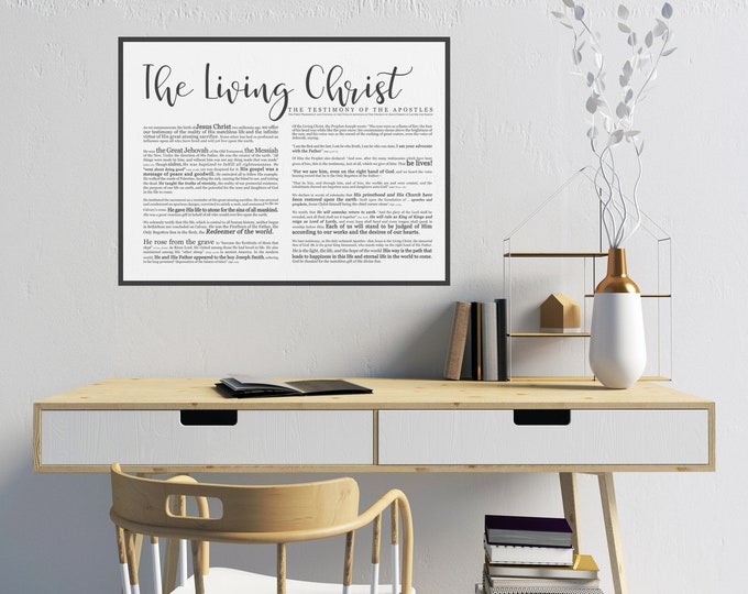 Landscape Living Christ Print- Modern Emphasized- on Premium Paper- LDS