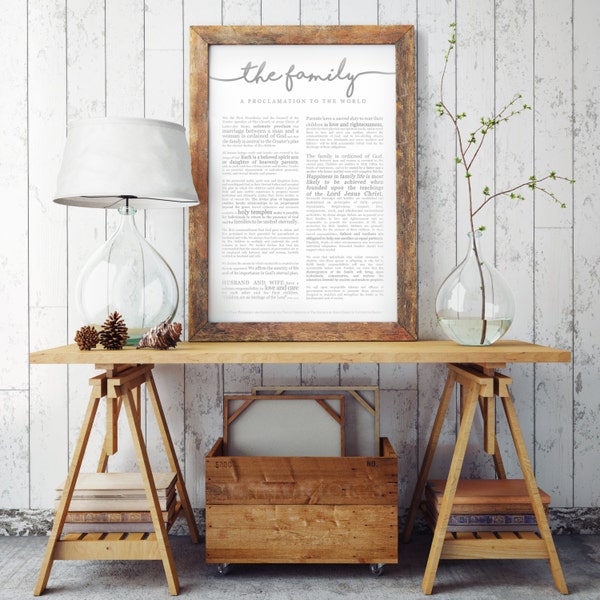 Family Proclamation Print- on Premium Paper- Cursive Title- LDS