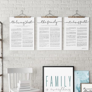 Articles of Faith Print on Premium Paper Cursive Title LDS image 2