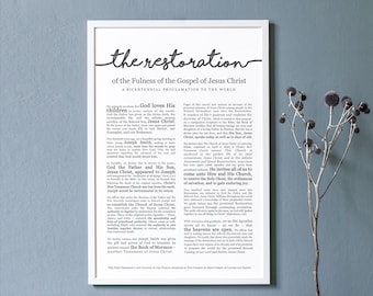 Restoration Bicentennial Proclamation of the Church of Jesus Christ- Premium Print- Cursive