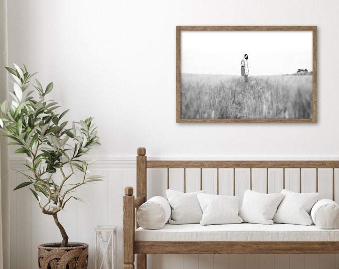Come Unto Christ- Modern Christian Print, Landscape Black & White