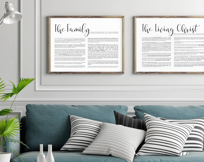 Landscape Family Proclamation Print- Modern Emphasized Text- on Premium Paper