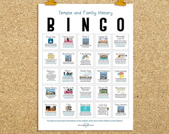 Family History BINGO Poster- Turning Hearts Project