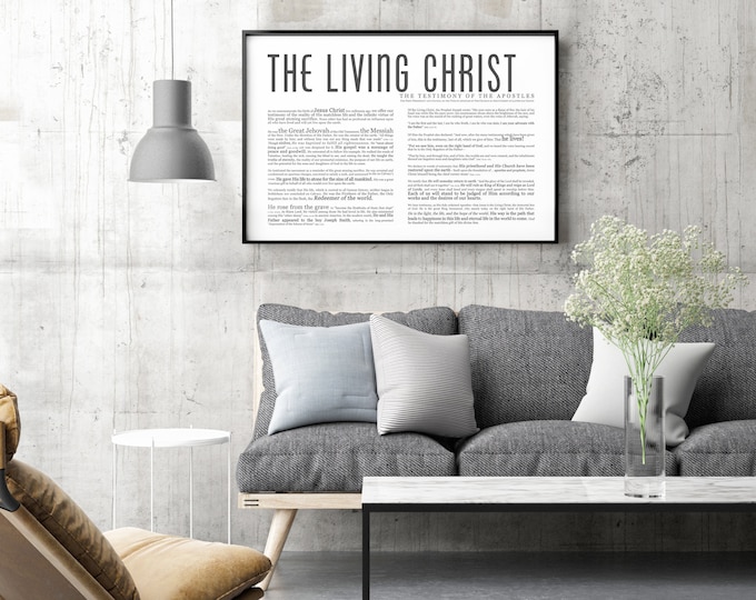 Horizontal Living Christ Print- Masculine Modern- Restored Church of Jesus Christ