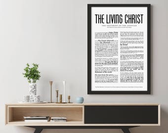 The Living Christ Print- Masculine Modern- LDS- Various Sizes