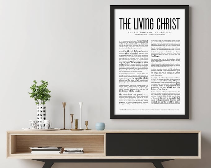 The Living Christ Print- Masculine Modern- LDS- Various Sizes