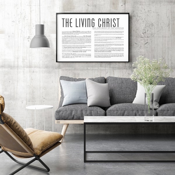 Horizontal Living Christ Print- Masculine Modern- Restored Church of Jesus Christ