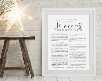 Luke 2- Story Of Christmas- Printable Digital Download