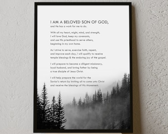 Young Men's Theme Print- LDS- Various Sizes - New YM Theme
