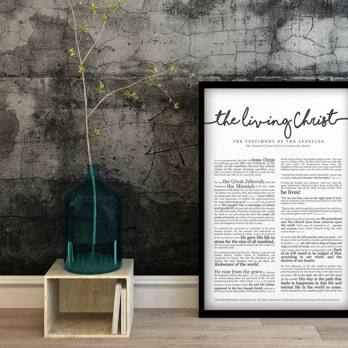 The Living Christ Print- on Premium Paper- Cursive Title- LDS - Etsy