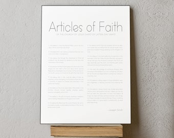 Articles of Faith Print- High Quality Print- Minimalist Design