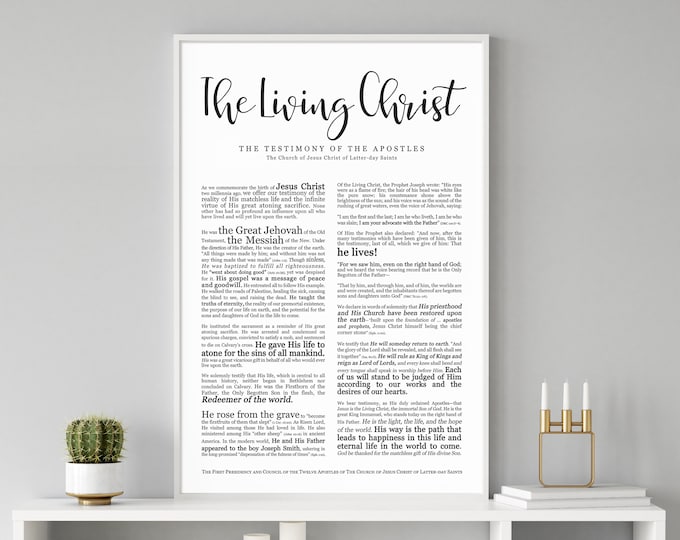 The Living Christ Print- on Premium Paper- Modern Emphasized- LDS