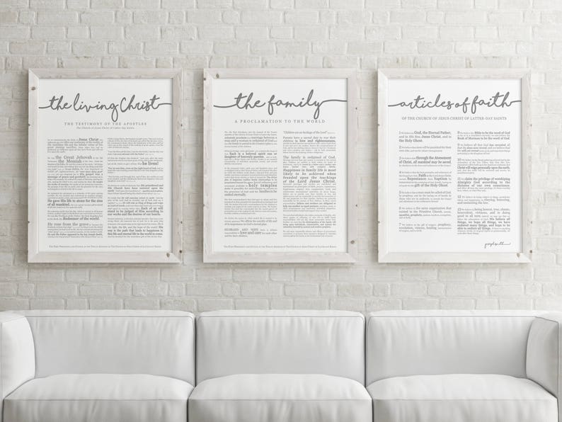 The Living Christ Print on Premium Paper Cursive Title LDS image 5