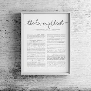 The Living Christ Print on Premium Paper Cursive Title LDS image 3