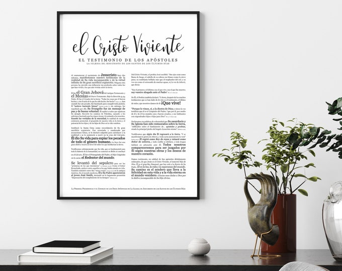el Cristo viviente- Spanish Living Christ Print- Modern emphasized Style