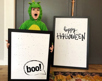 BOO- Modern Halloween Premium Print