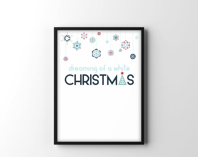 White Christmas- Scandinavian Style Christmas Print