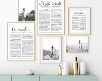 la Familia Proclamacion- Spanish Family Proclamation Print- Modern Emphasized