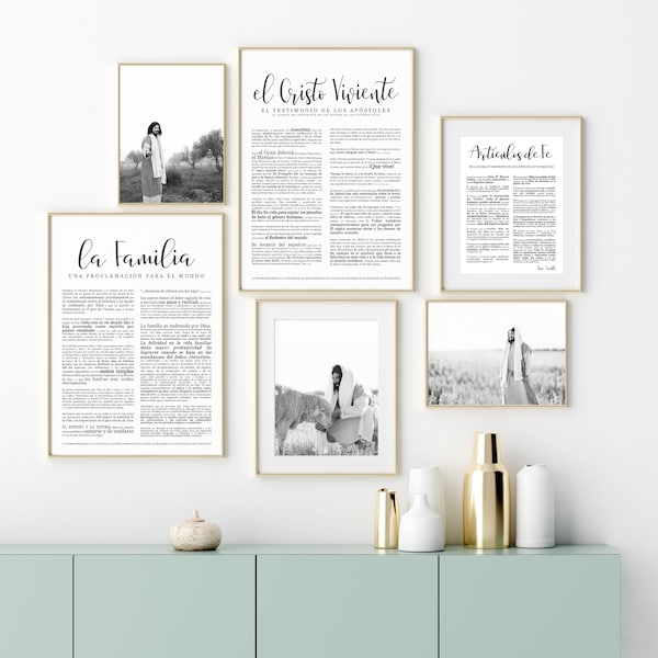 la Familia Proclamacion- Spanish Family Proclamation Print- Modern Emphasized