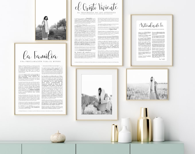 la Familia Proclamacion- Spanish Family Proclamation Print- Modern Emphasized