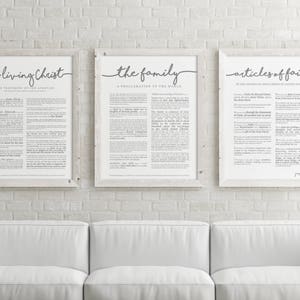 Family Proclamation Print on Premium Paper Cursive Title LDS image 9