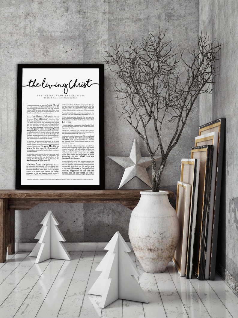 The Living Christ Print on Premium Paper Cursive Title LDS image 6