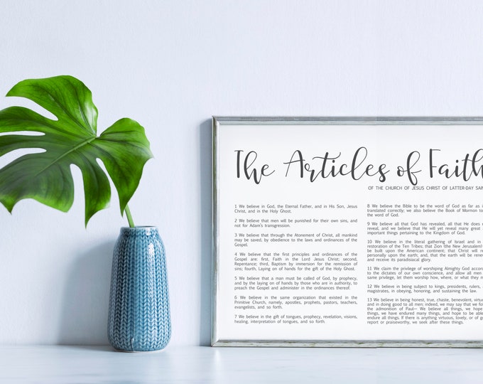 Landscape Articles of Faith- Simplistic Modern Uniform Text- on Premium Paper