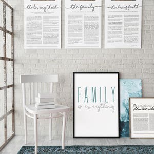 Family Proclamation Print on Premium Paper Cursive Title LDS image 5