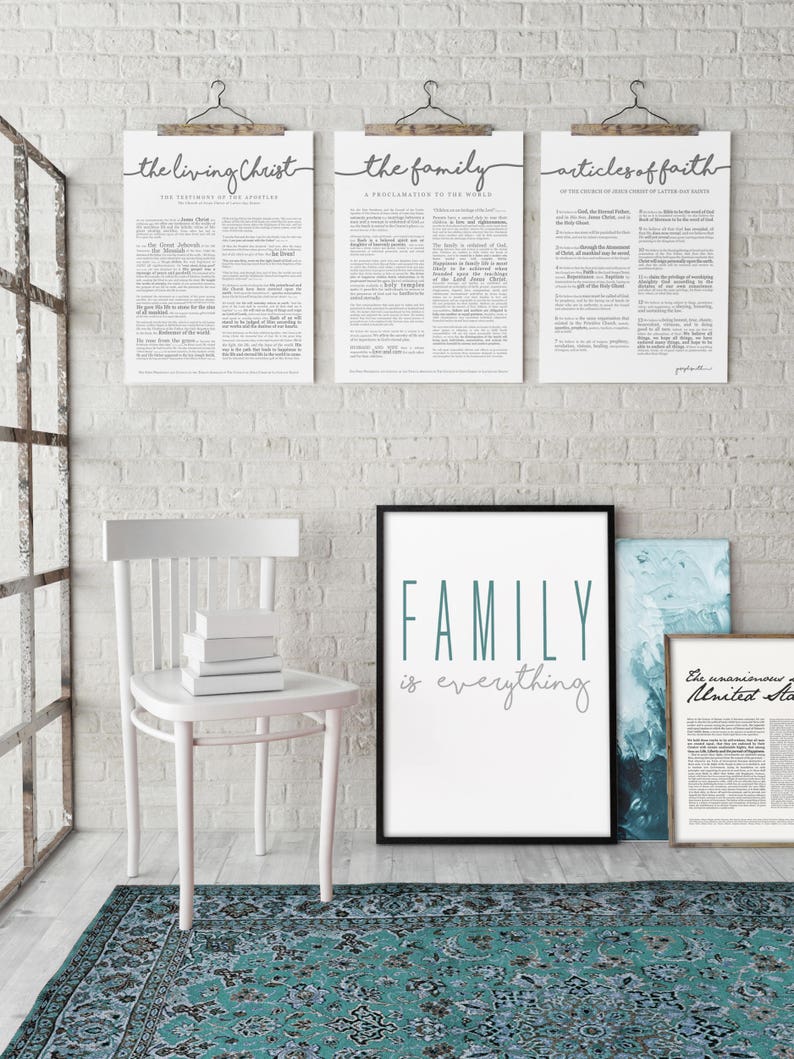 Family Proclamation Print on Premium Paper Cursive Title LDS image 5
